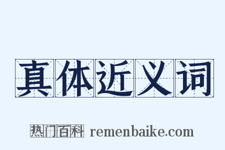 真体近义词是什么意思的图片